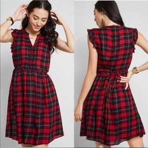ModCloth Expert in-your-zeal A line dress in Plaid
